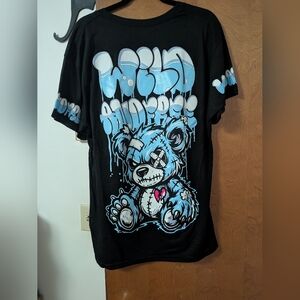 NWT Fresh laundry Black Graphic Teddy Bear T-Shirt